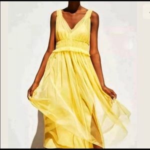 Zara yellow tulle dress (Small)